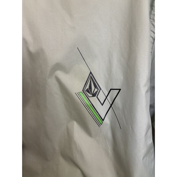 Volcom Green Windbreaker Size Large Raincoat Outdoors Gorpcore Skater Retro - Picture 9 of 9